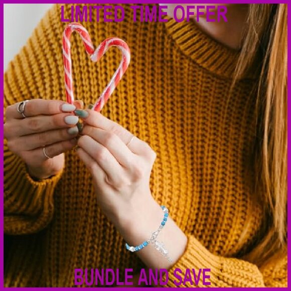 Adjustable Stainless Steel Cross Bracelet with Gemstones, Christian Gift - Picture 4 of 8